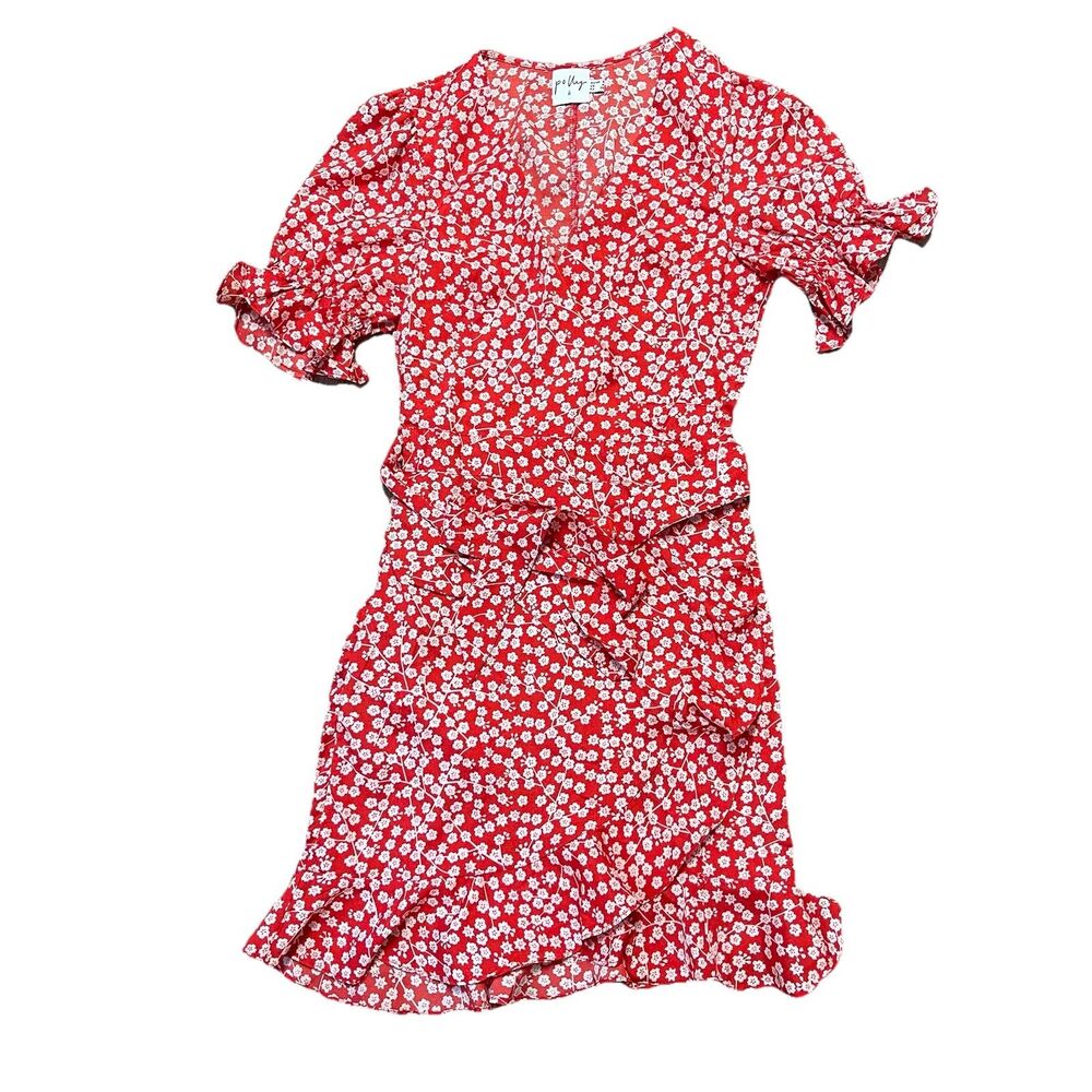 Princess Polly Women’s Dress Size US 4 Poppy Moore Floral Mini Dress Wrap Tie